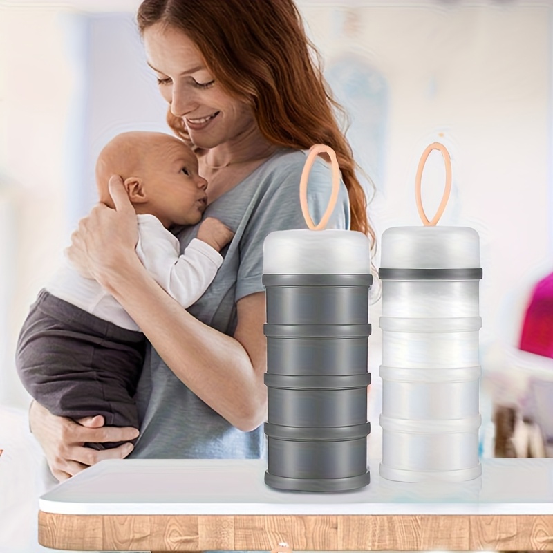 Baby Food Nutrition - Vierschichtige Milchpulverbox in Schwarz und Weiß