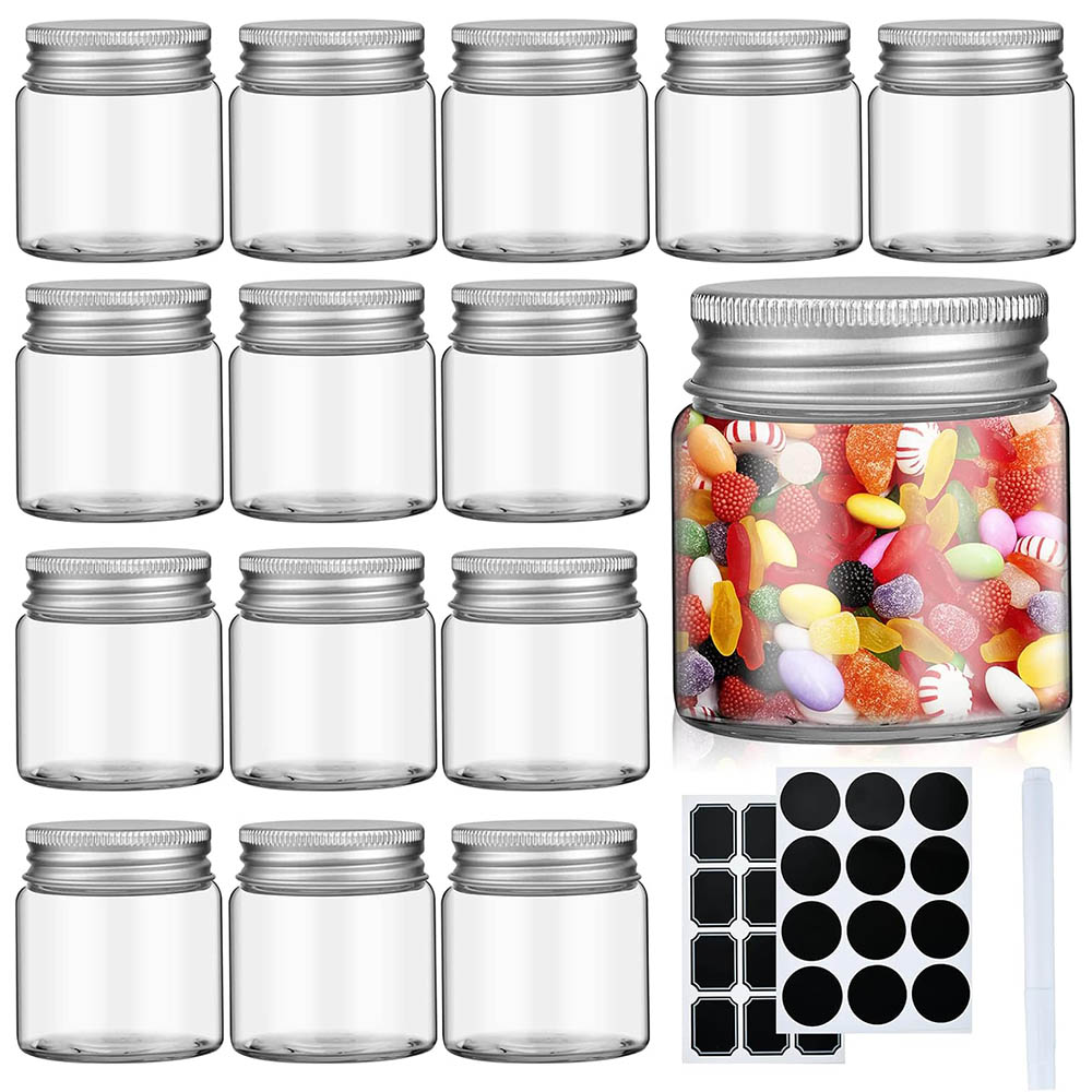 Baby Food Containers Glass - 2 Unzen Mini-Einmachgläser, breite Öffnung, Klarglasgläser