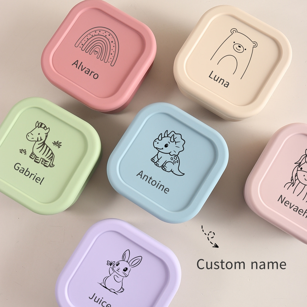 Baby Food Containers Glass - Personalisierter Name oder Muster 1 Stück