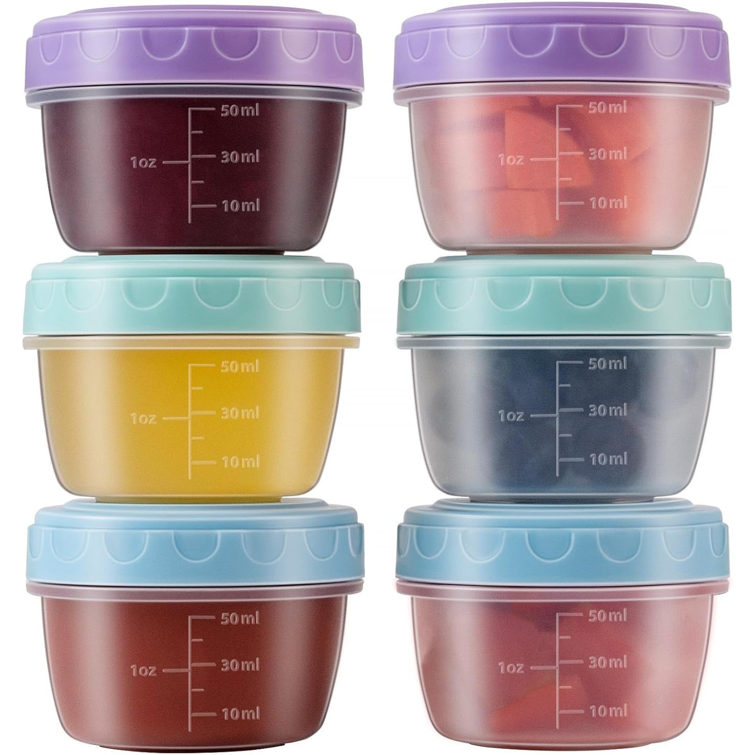 Baby Food Containers Glass - 1–6 Stück 2,7 oz Salatdressing-Behälter zum
