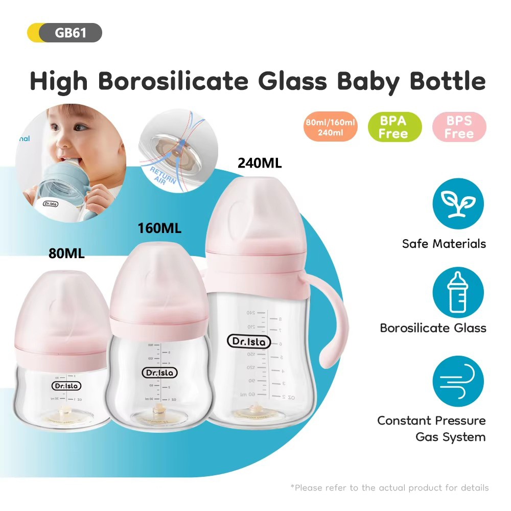 Baby Food Containers Glass - Glasflaschen zum Füttern von Neugeborenen, 80/160/240