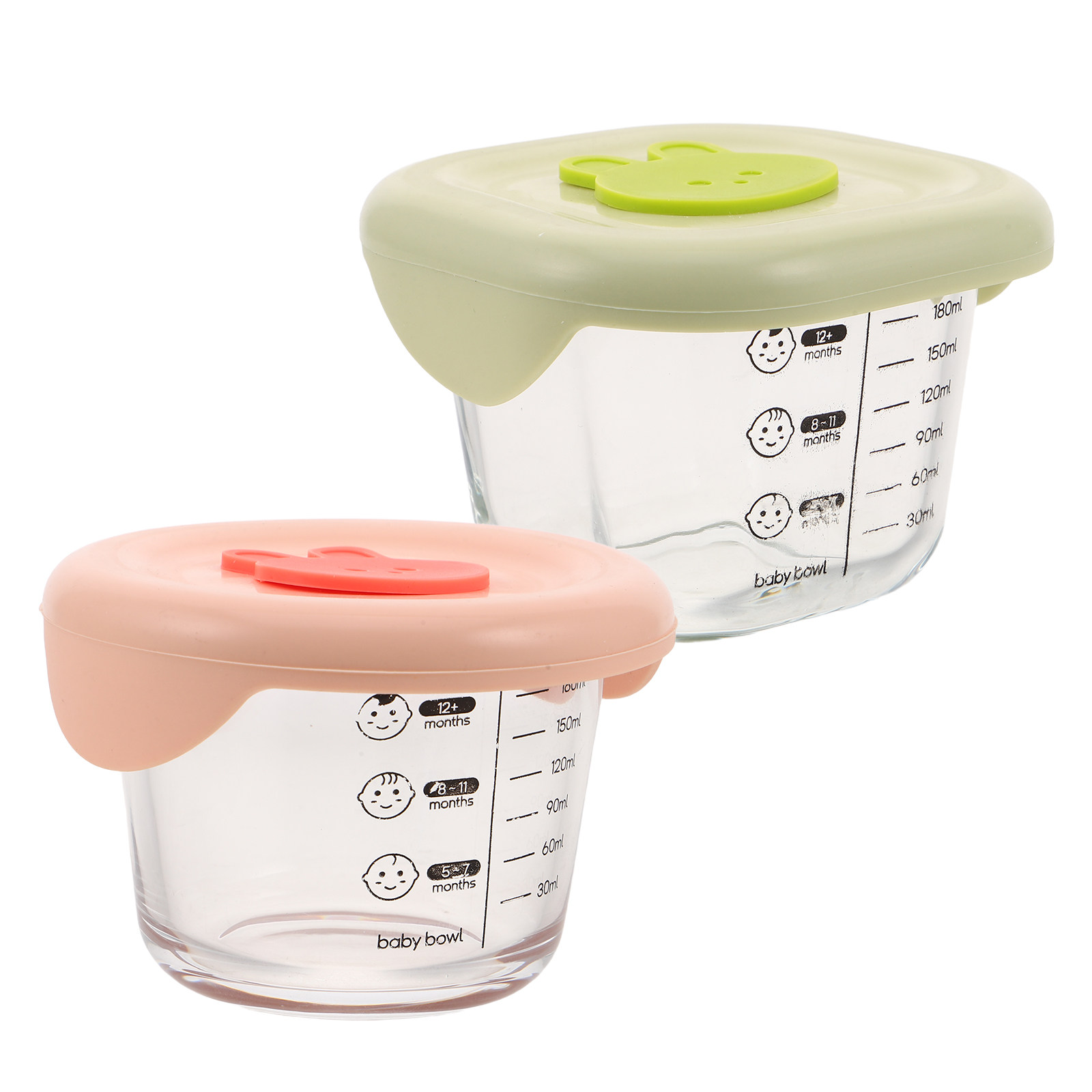 Baby Food Containers Glass - 2 Stück Baby-Nahrungsaufbewahrungsbehälter aus Glas, 230