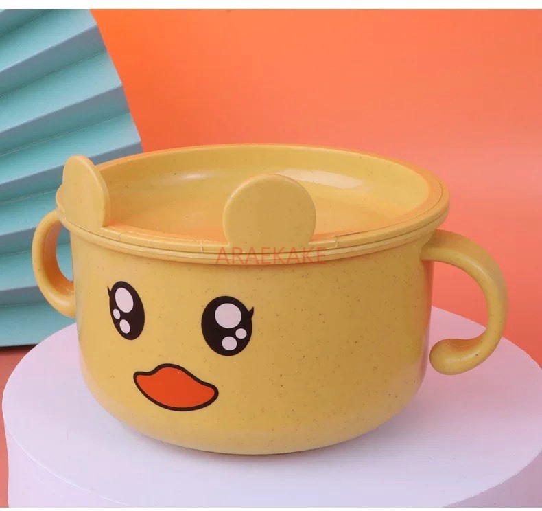 Baby Food Usa - Geschenk für Kinder, Weizenstroh, Cartoon-Kinderschale mit