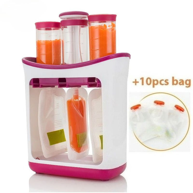 Baby Food Nutrition - aby Ergänzende Nahrungsmittel-Quetschstation mit 10 Quetschbeuteln
