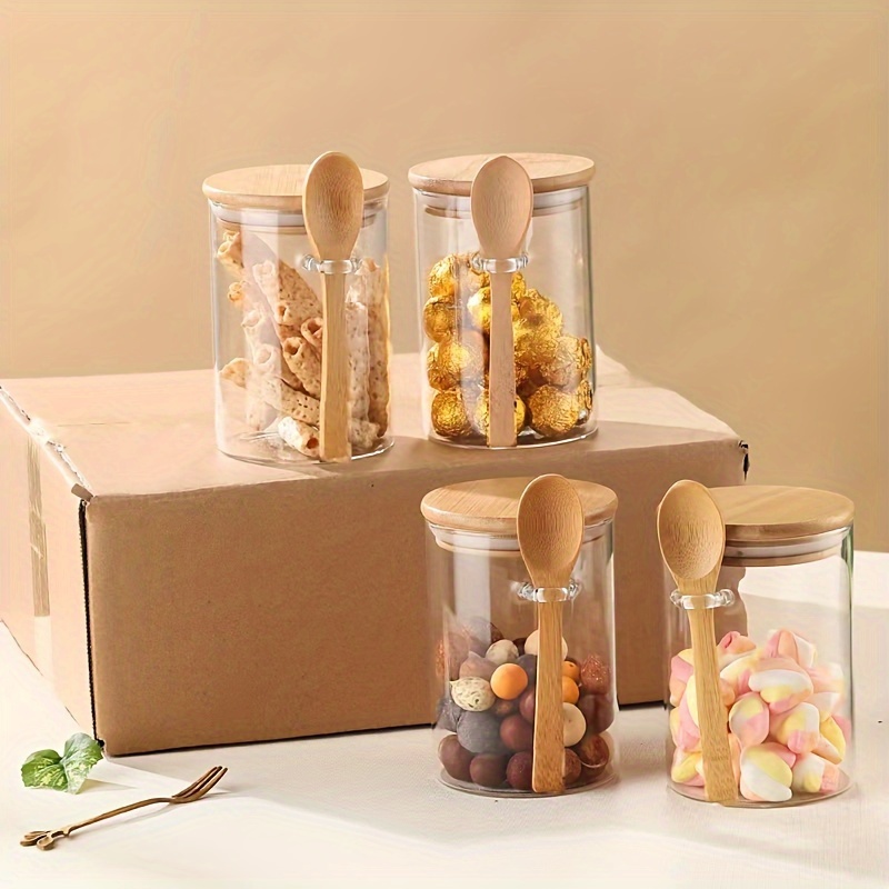 Baby Food Containers Glass - 280 ml Bonbonglas, Keksdose, Vorratsglas aus