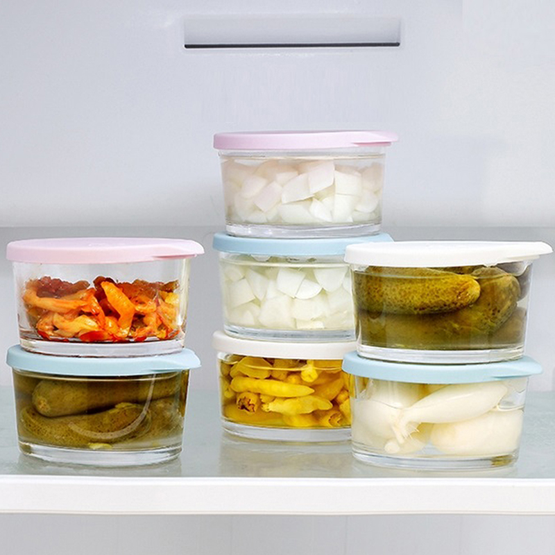 Mikrowellengeeigneter Runder L – Baby Food Containers Glass Bewertung und Preis