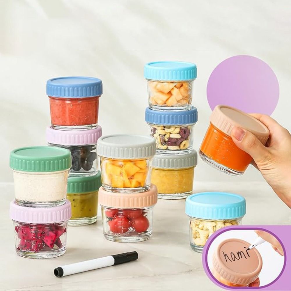 6 Stück Einmachglas aus Glas,  – Baby Food Containers Glass Bewertung und Preis