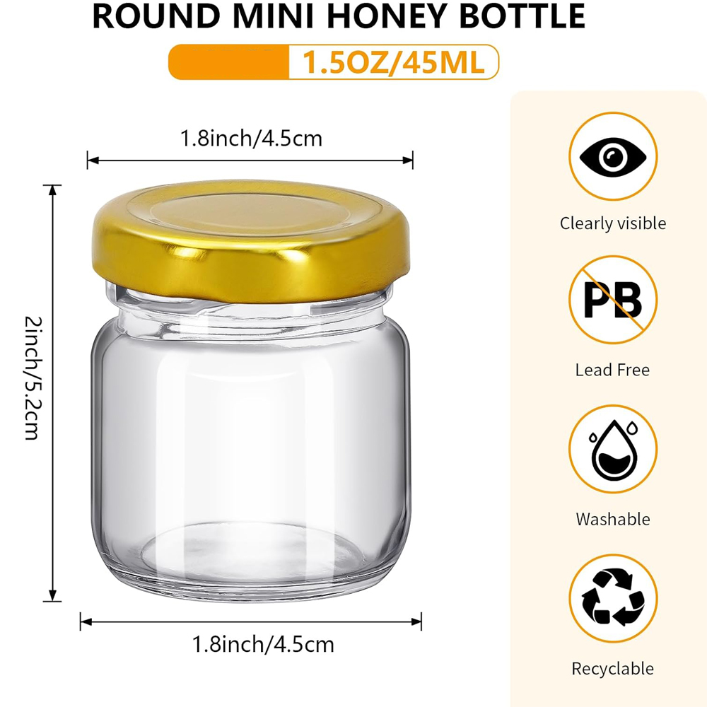 1,5 oz Runde Mini-Klare Honigg – Baby Food Glass Jars Bewertung und Preis