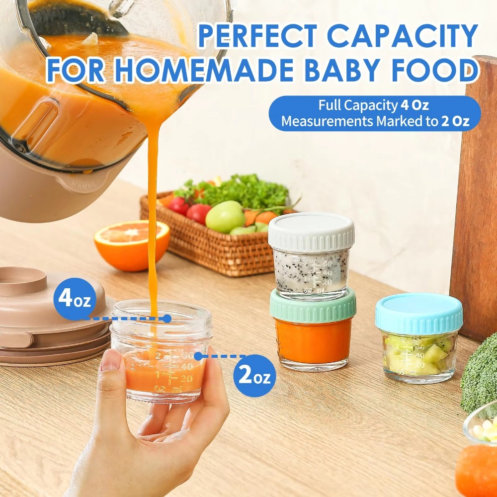 6 Stück Mehrzweck-Glasbehälter – Baby Food Glass Jars Bewertung und Preis