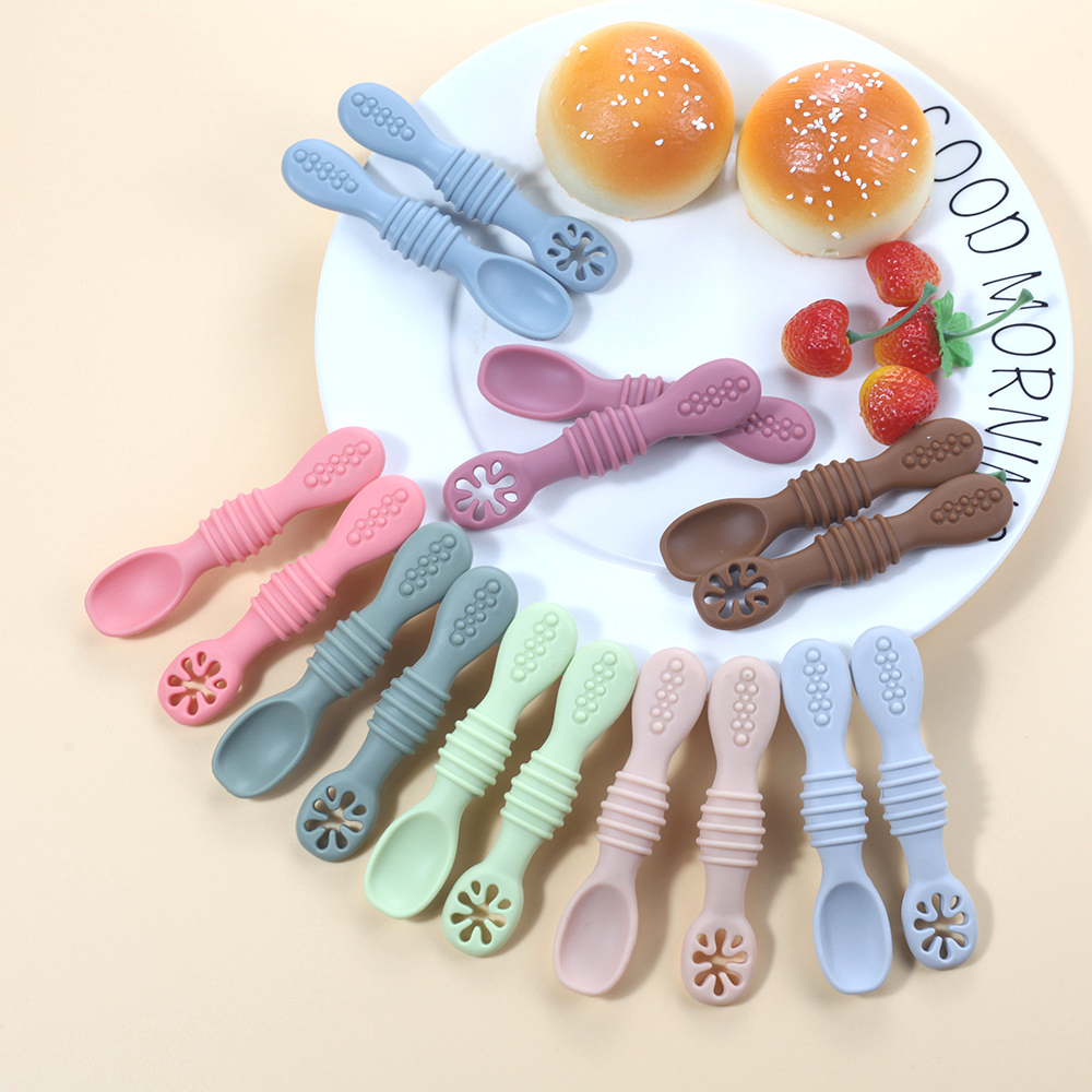 2PCS Nette Baby Lernen Löffel  – Baby Food Nutrition Bewertung und Preis