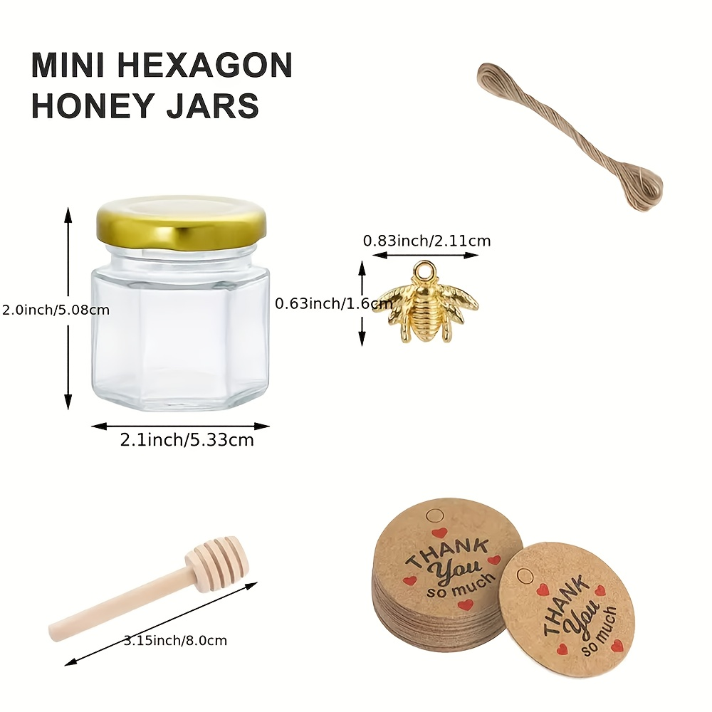 1,5oz, Sechseckige Mini-Honigg – Baby Food Glass Jars Bewertung und Preis